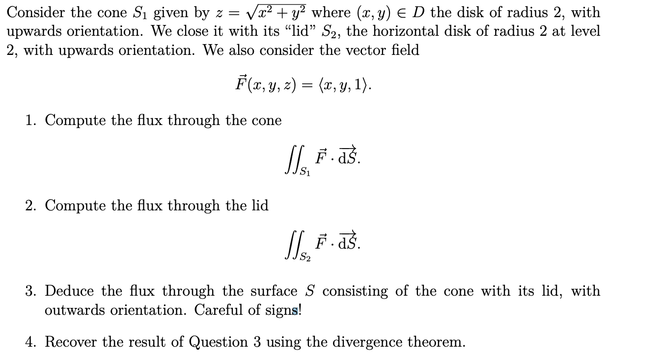 Consider the cone 31 given by z = V505 + y2