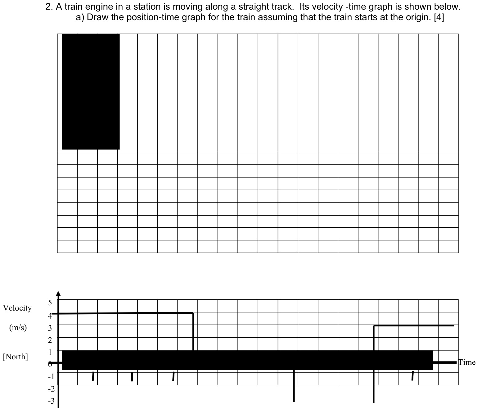 2. A train engine in a station is moving along a