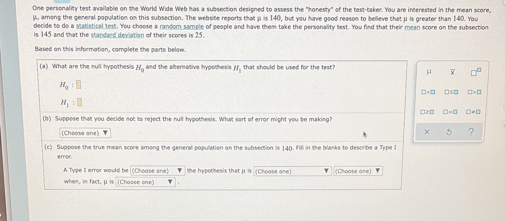 One personality test available on the World Wide Web has a