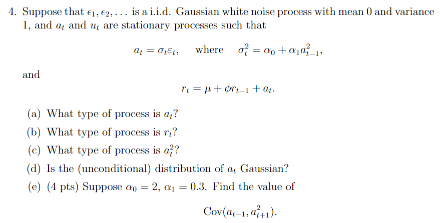4. Suppose that 1 , 2, . . . is a