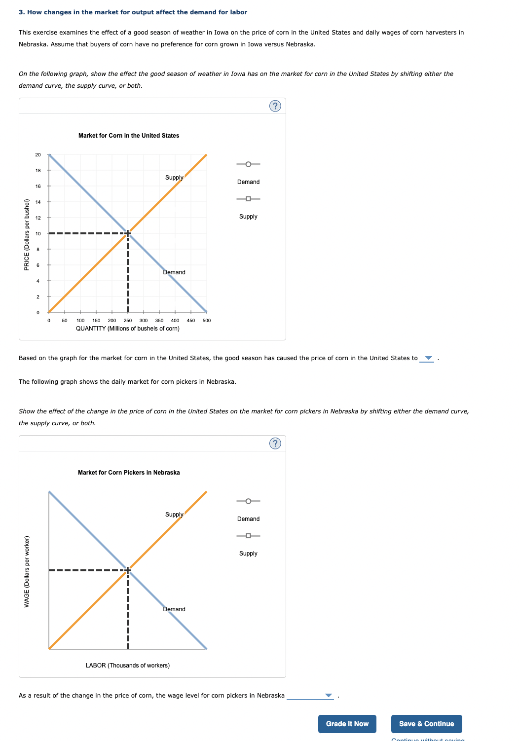  3. How changes in the market for output affect the demand