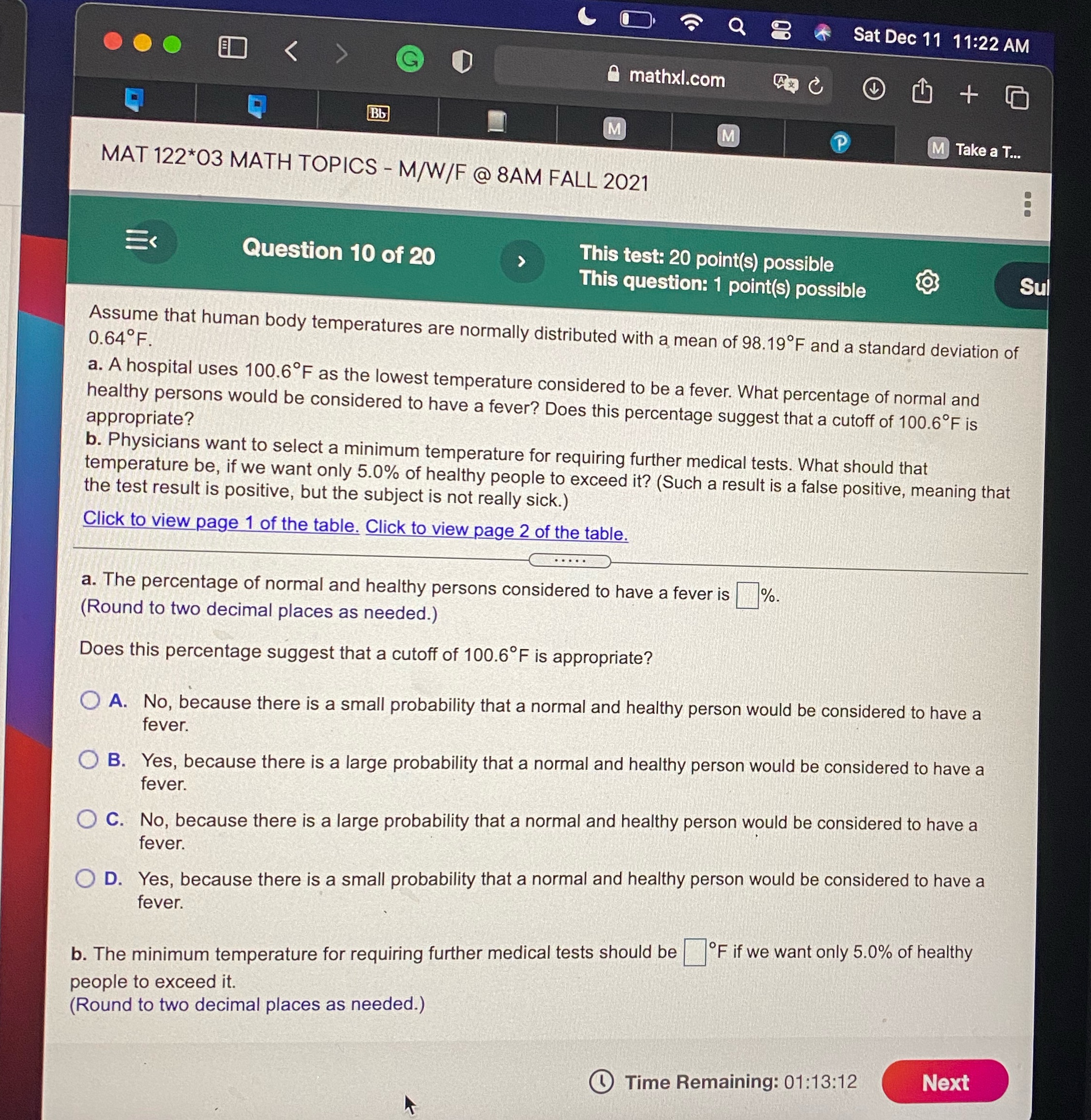  Sat Dec 11 11:22 AM G mathxl.com + 0 Bb M