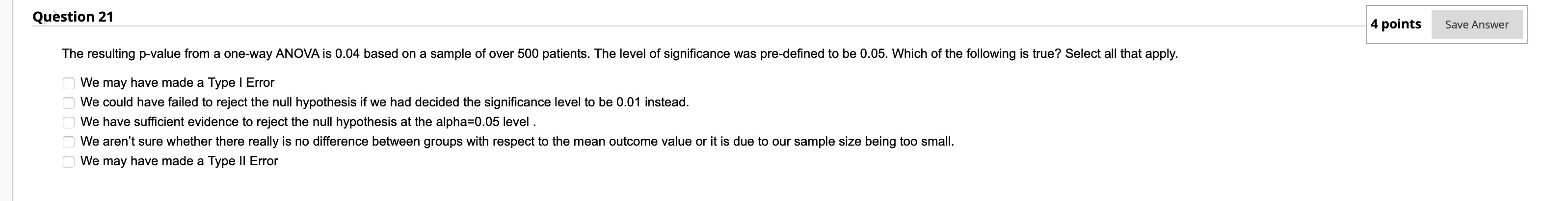 please use r code Question 21 4 points Save Answer The resulting