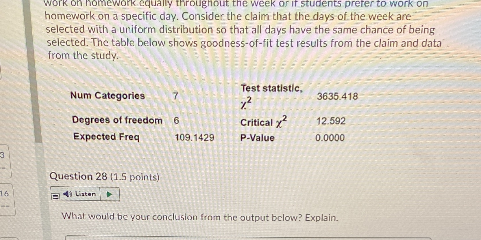 work on homework equally throughout the week or if students prefer