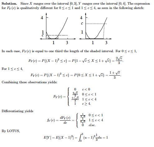 3), and Y = (X - 1)2. Find the CDF, pdf, and