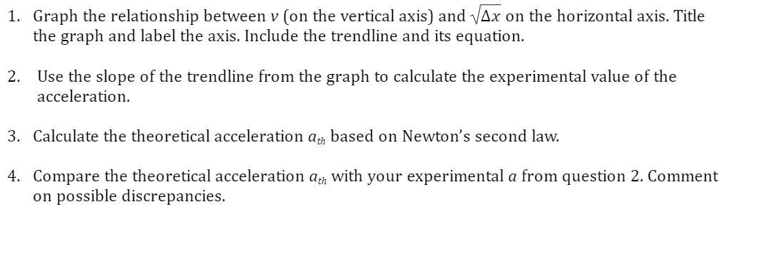 Newton's Second law by allowing a hanging mass to accelerate a glider