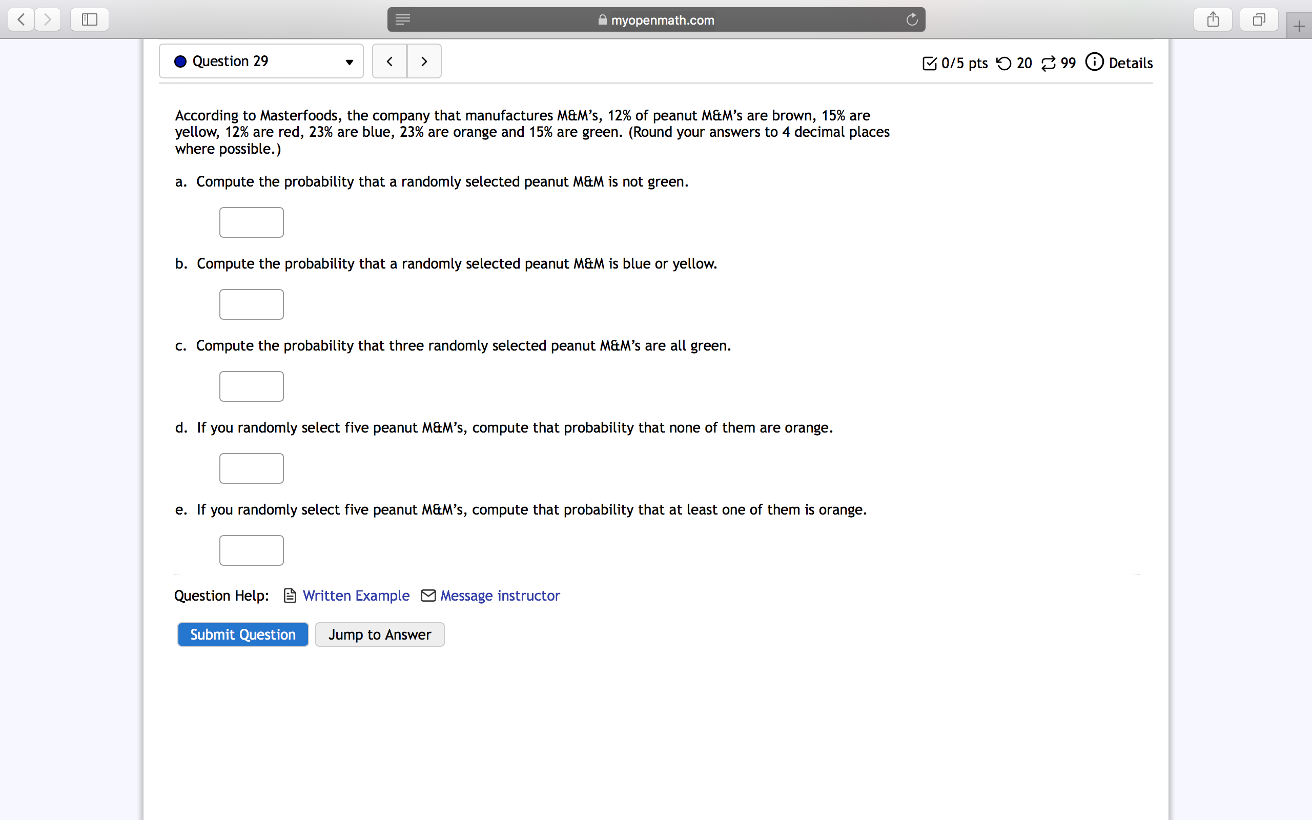 with random guesses, find the probability that both responses are correct. Report