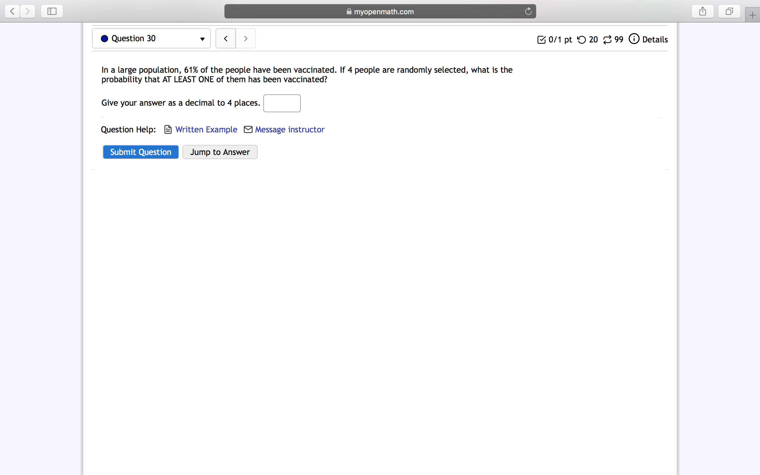 the answer as a percent rounded to two decimal place accuracy. You