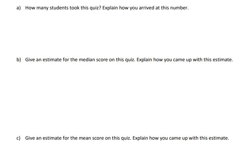 informed that the lowest score on the quiz was 5; and the