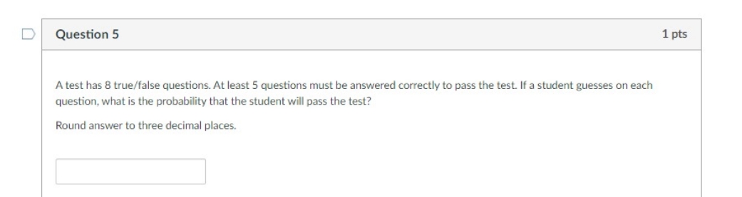 Q5 need only final answer as soon as possible D Question 5