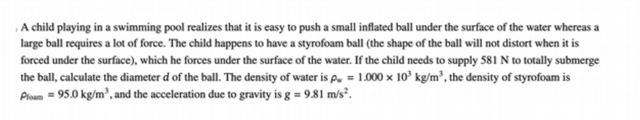  , A child playing in a swimming pool realizes that it