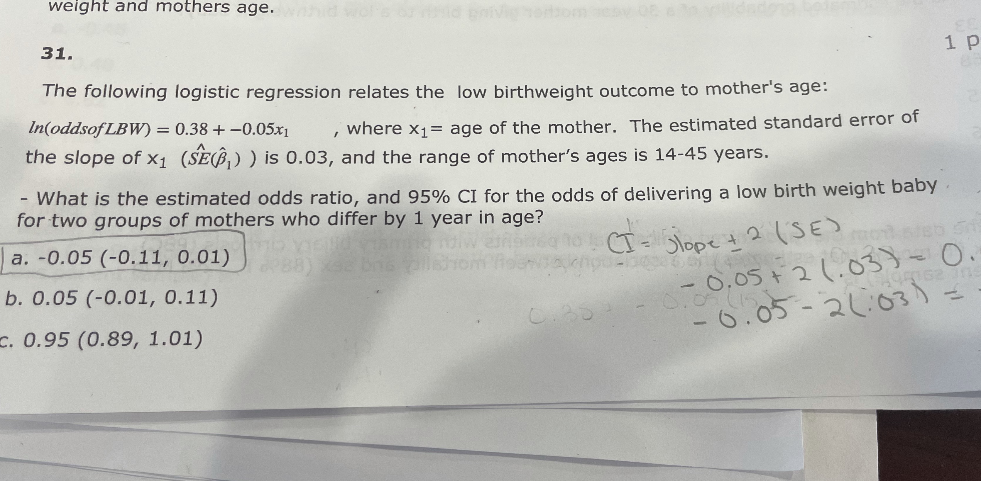 I understand how to get the confidence interval in this case but