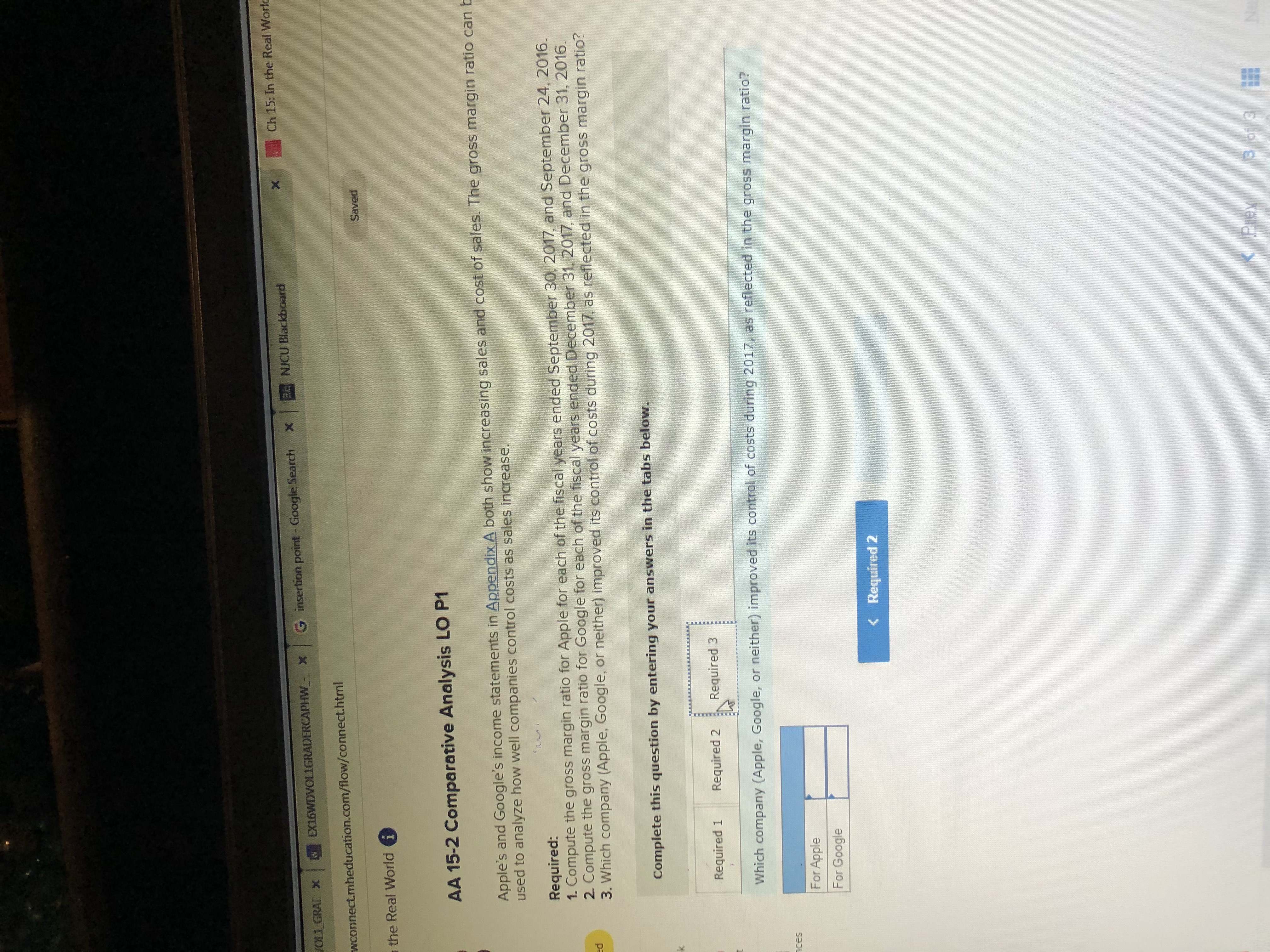 In the Real Wo ect.mheducation.com/flow/connect.html Real World Saved AA 15-2 Comparative Analysis