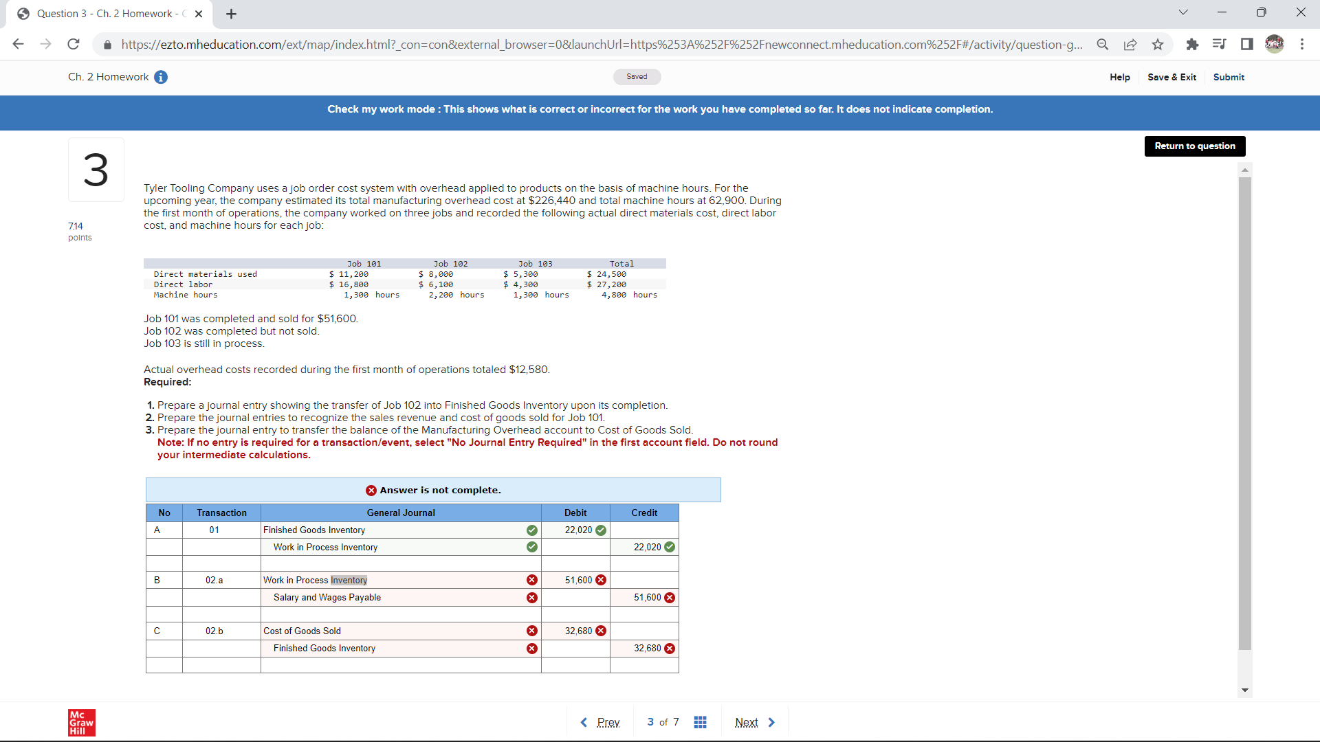  Question 3 - Ch. 2 Homework - C X + X