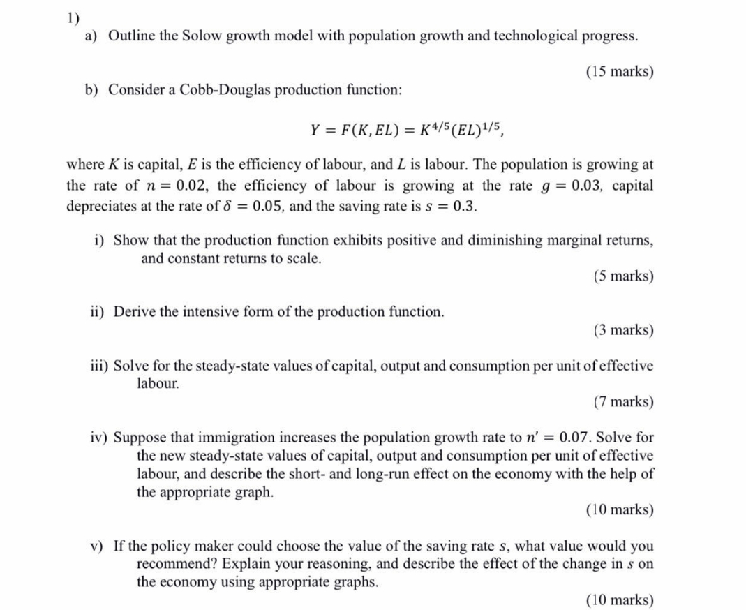 please answer question part b i) ii) iii) iv) and v) l)