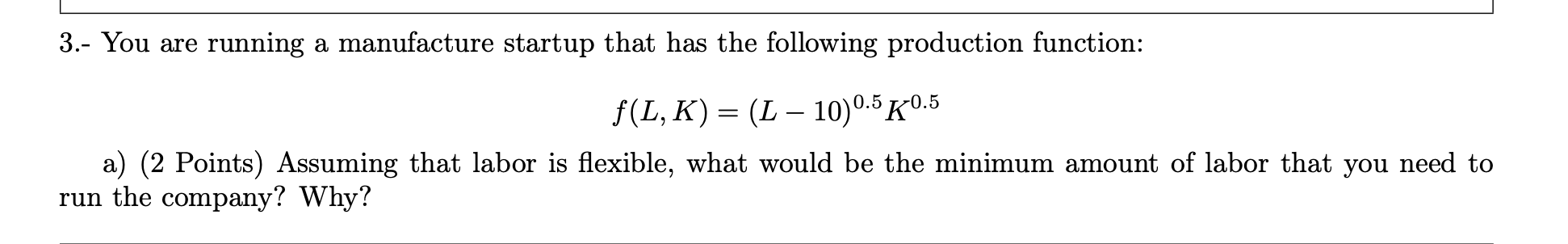 could you please help me with this question? 3.- You are running
