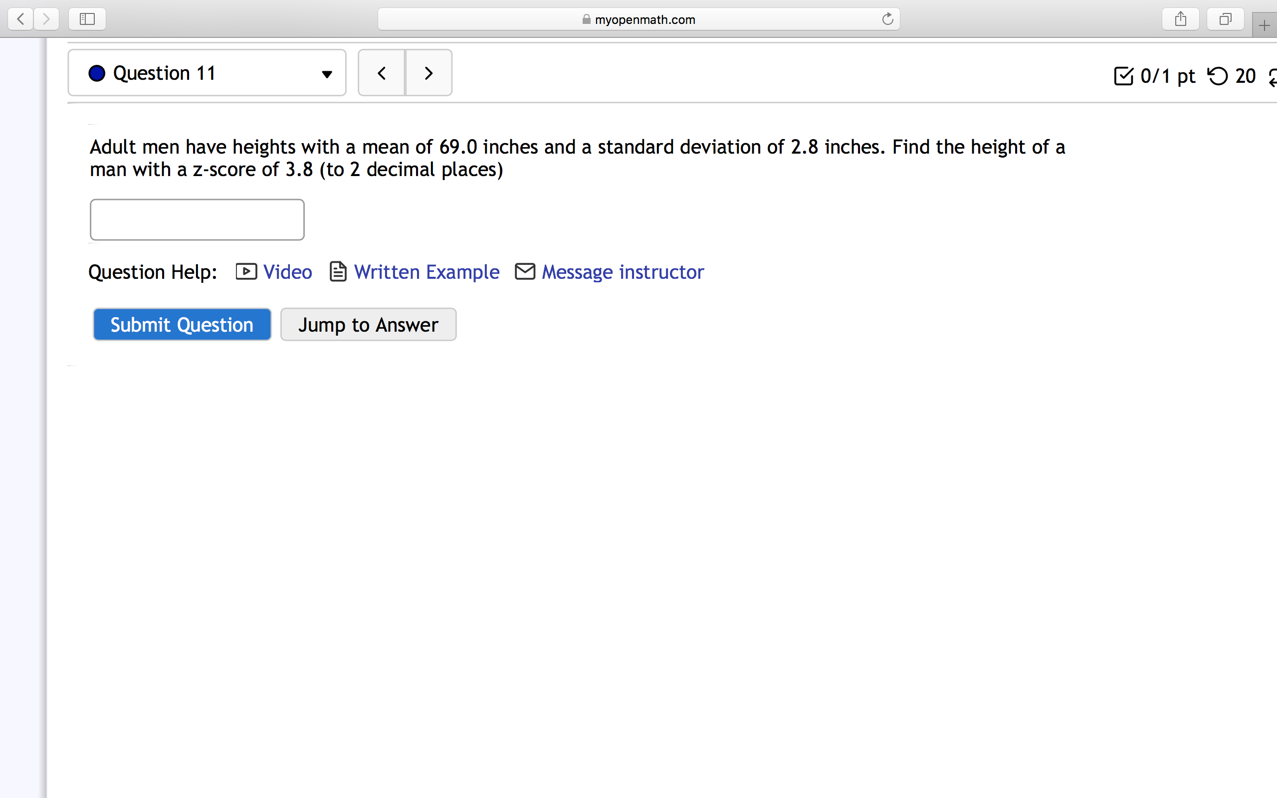 myopenmathcom O\\ ' .Question10 'H' 80/1pt'020 81 The results of a common