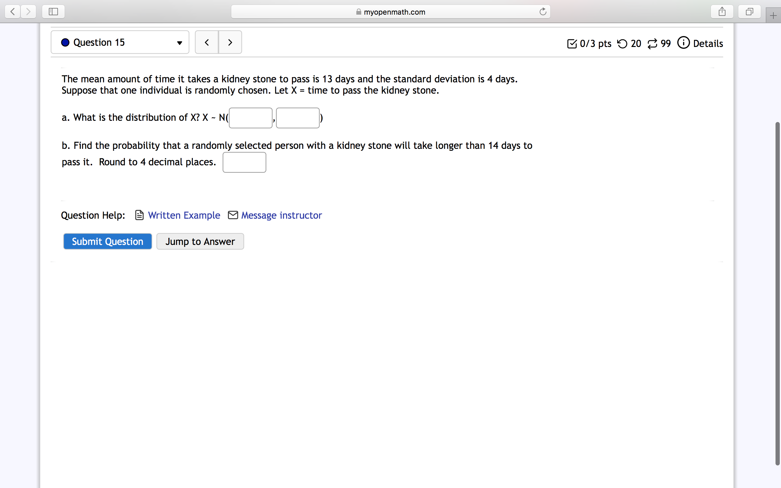 Do not round your answer. Question Help: E] Video @ Written Example