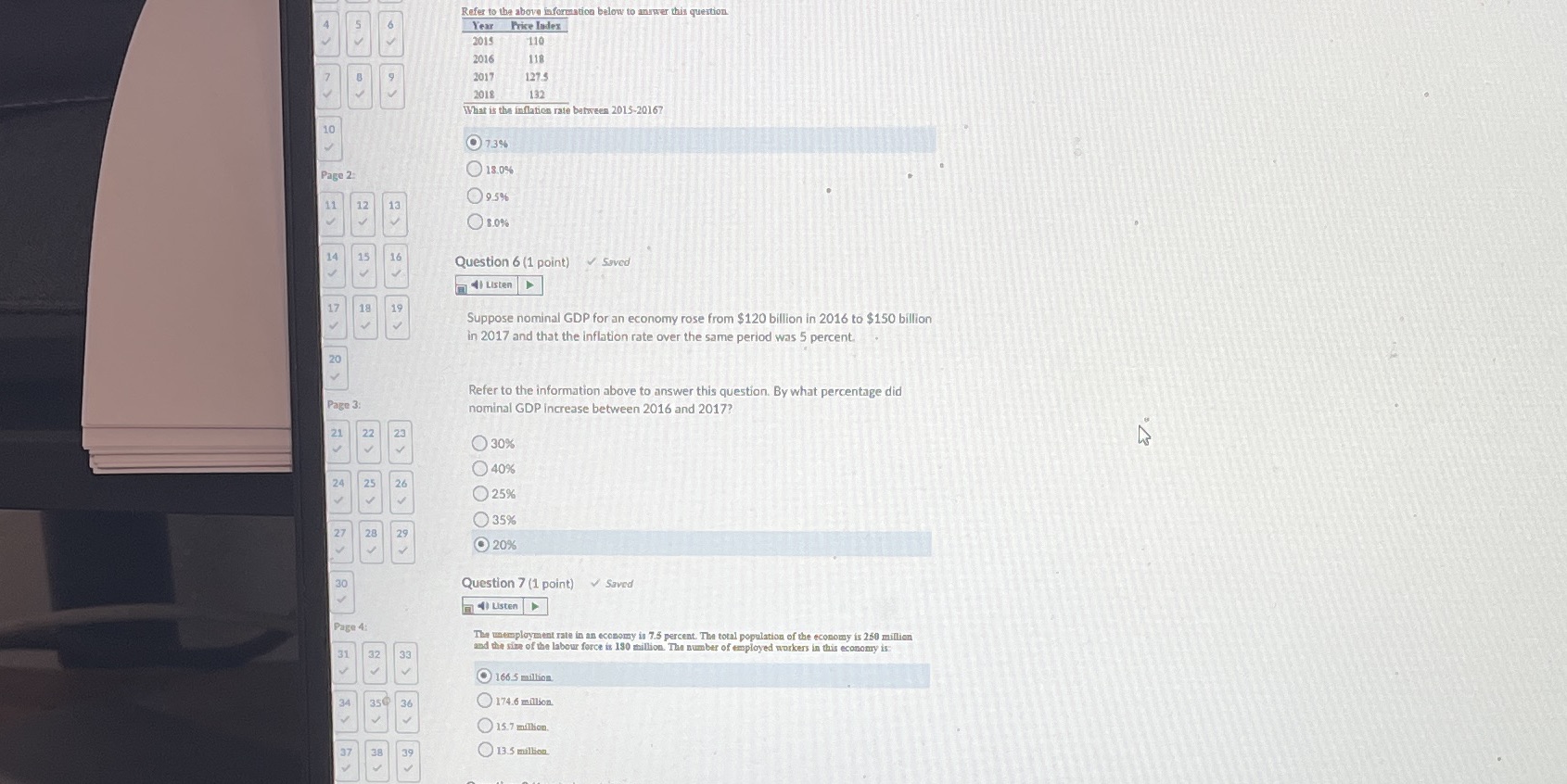 Please answer each multiple choice question Refer to the above information below