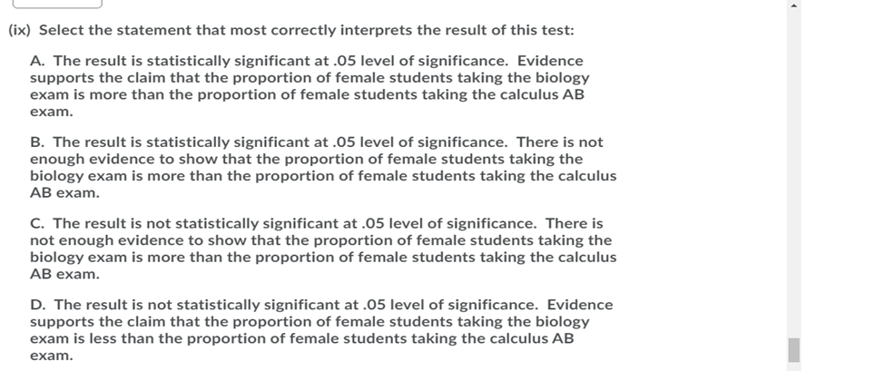 areas. In 2007, of the 144,796 students who took the biology exam