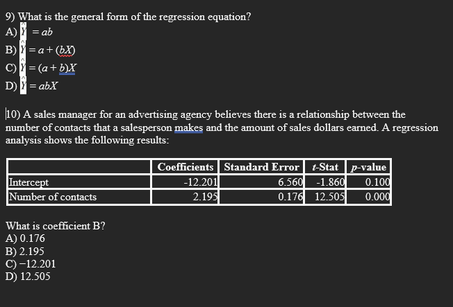 total variation in Ythat is explained by X. 2) Because the coemcient