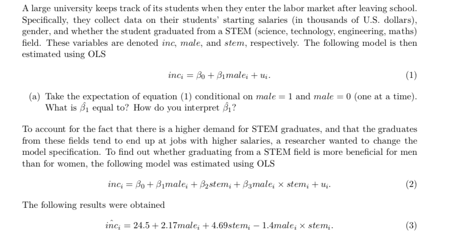 Please help me with solving only questions (c) below Provide the steps