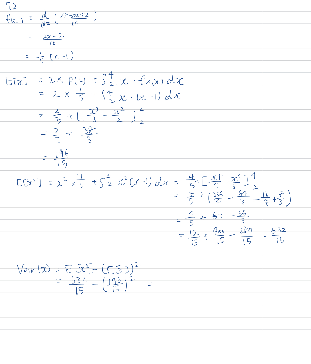 I have a question about the cumulative distribution function. The correct answer