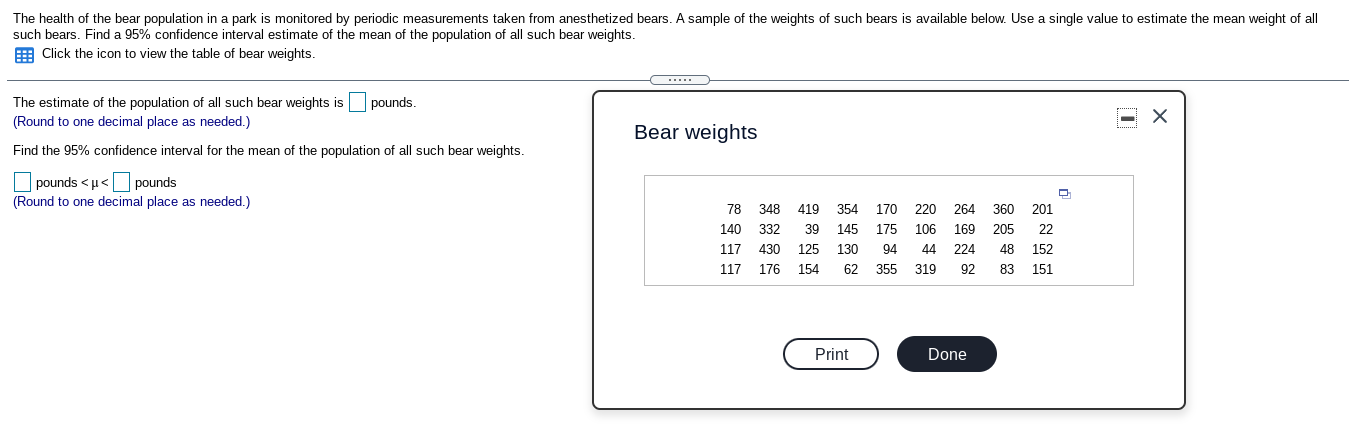 population of normal adults. Find the sample size necessary to estimate the
