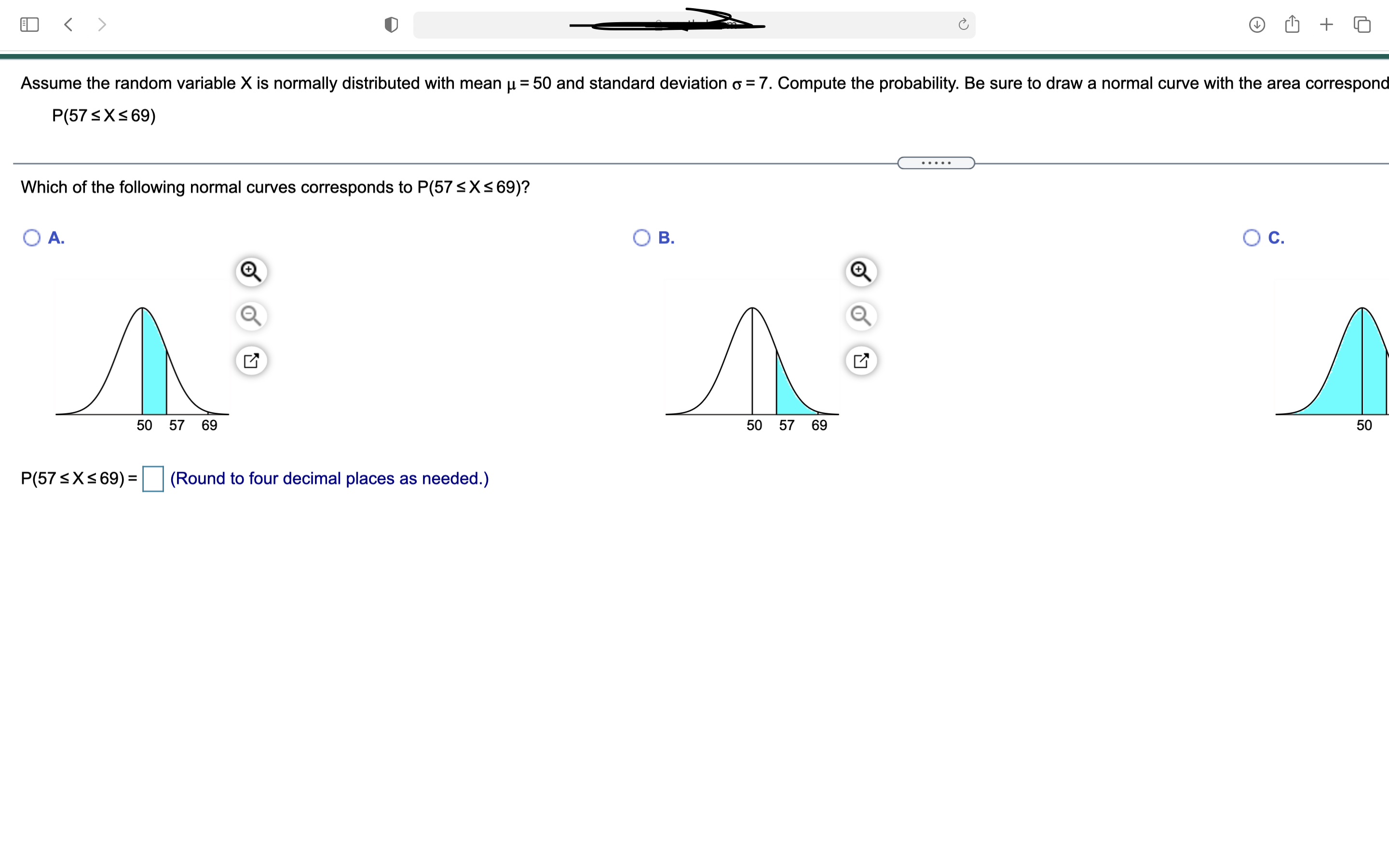 1.Assume the random variable X is normally distributed with mean ?=50 and