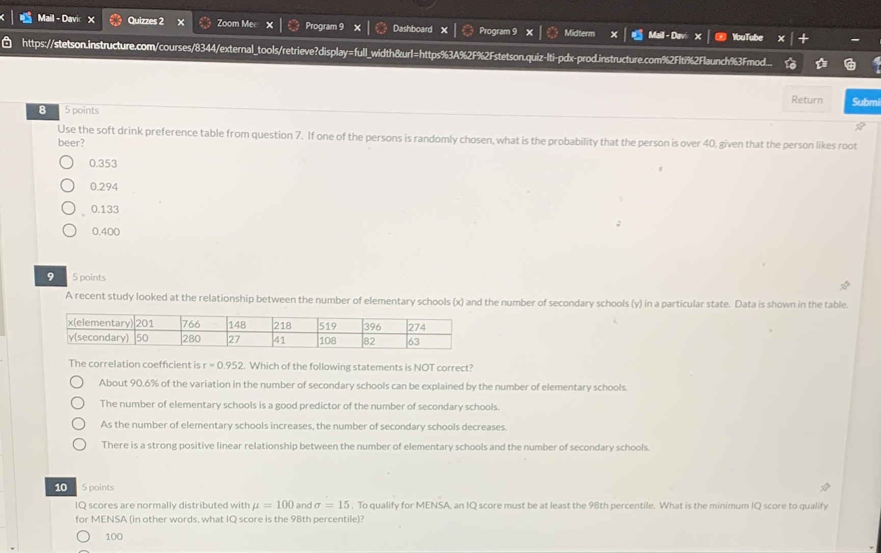  Mail - Davic X Quizzes 2 X Zoom Mee X Program