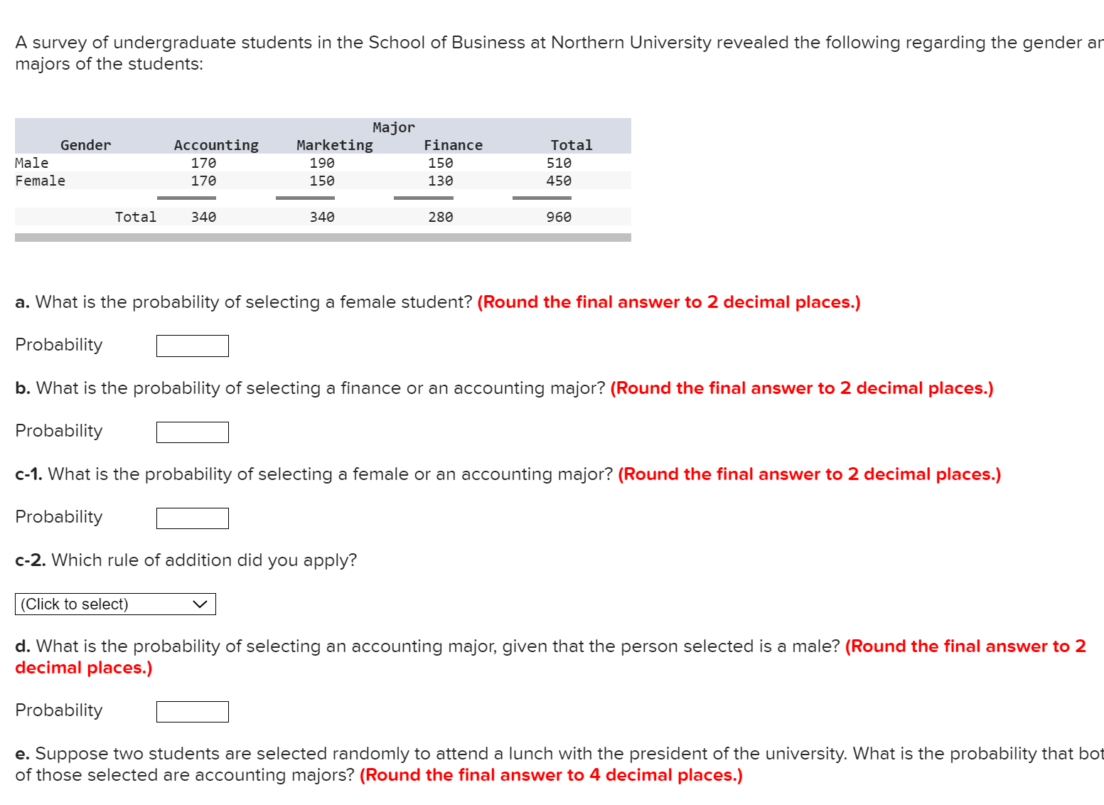 decimal places.) a.x=2. Probability b. XS 2 (the probability that XlS equal