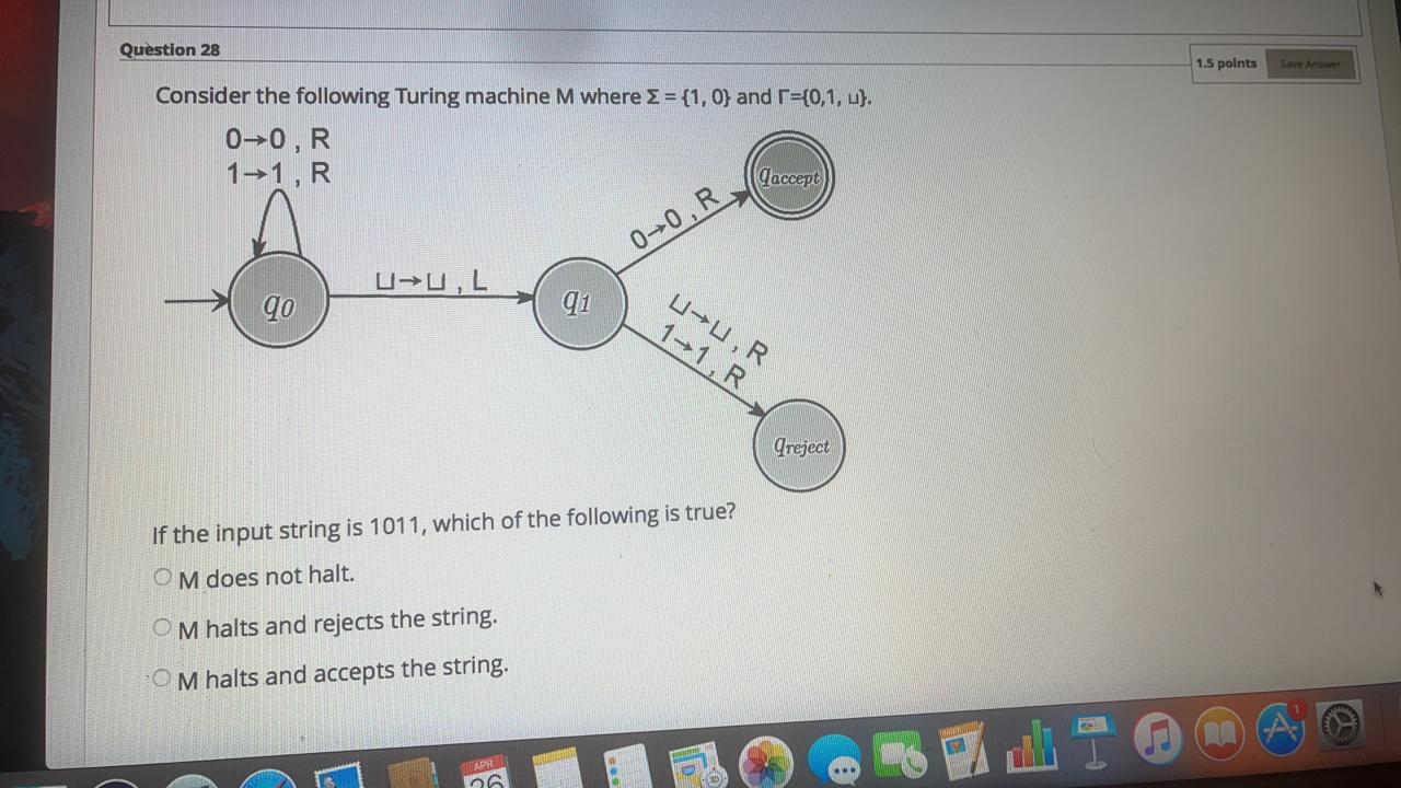i need only right option no need solution Question 28 1.5 points