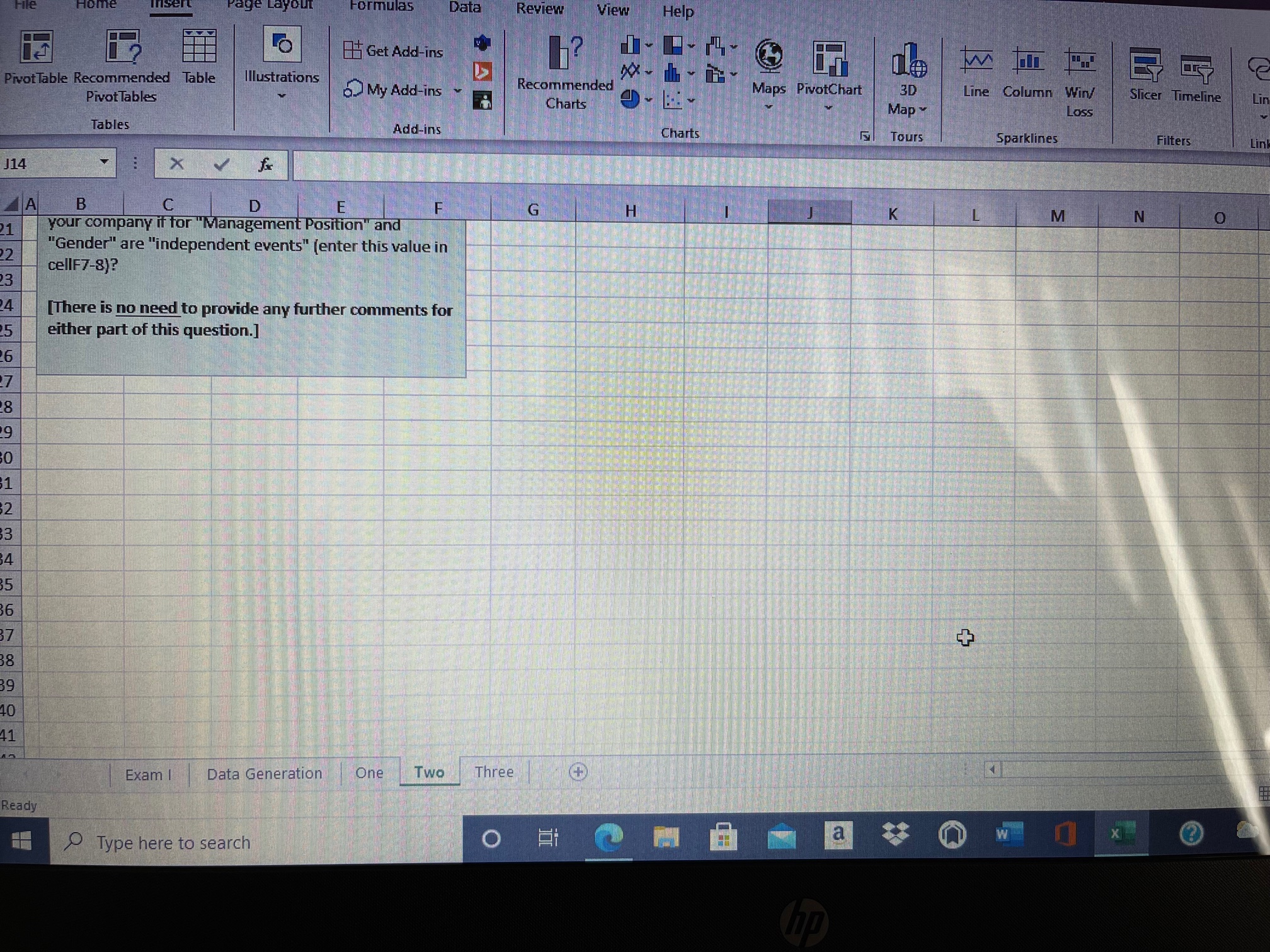 Table Illustrations My Add-ins Recommended Maps PivotChart 3D Line Column Win/ Slicer
