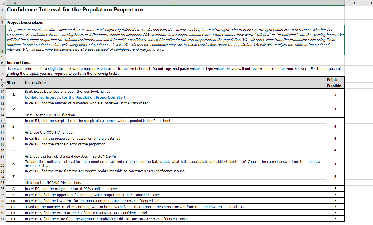  A B C D Confidence Interval for the Population Proportion 2