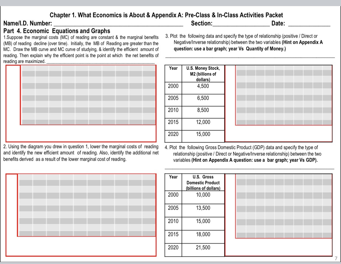  Chapter 1. What Economics is About & Appendix A: Pre-Class &