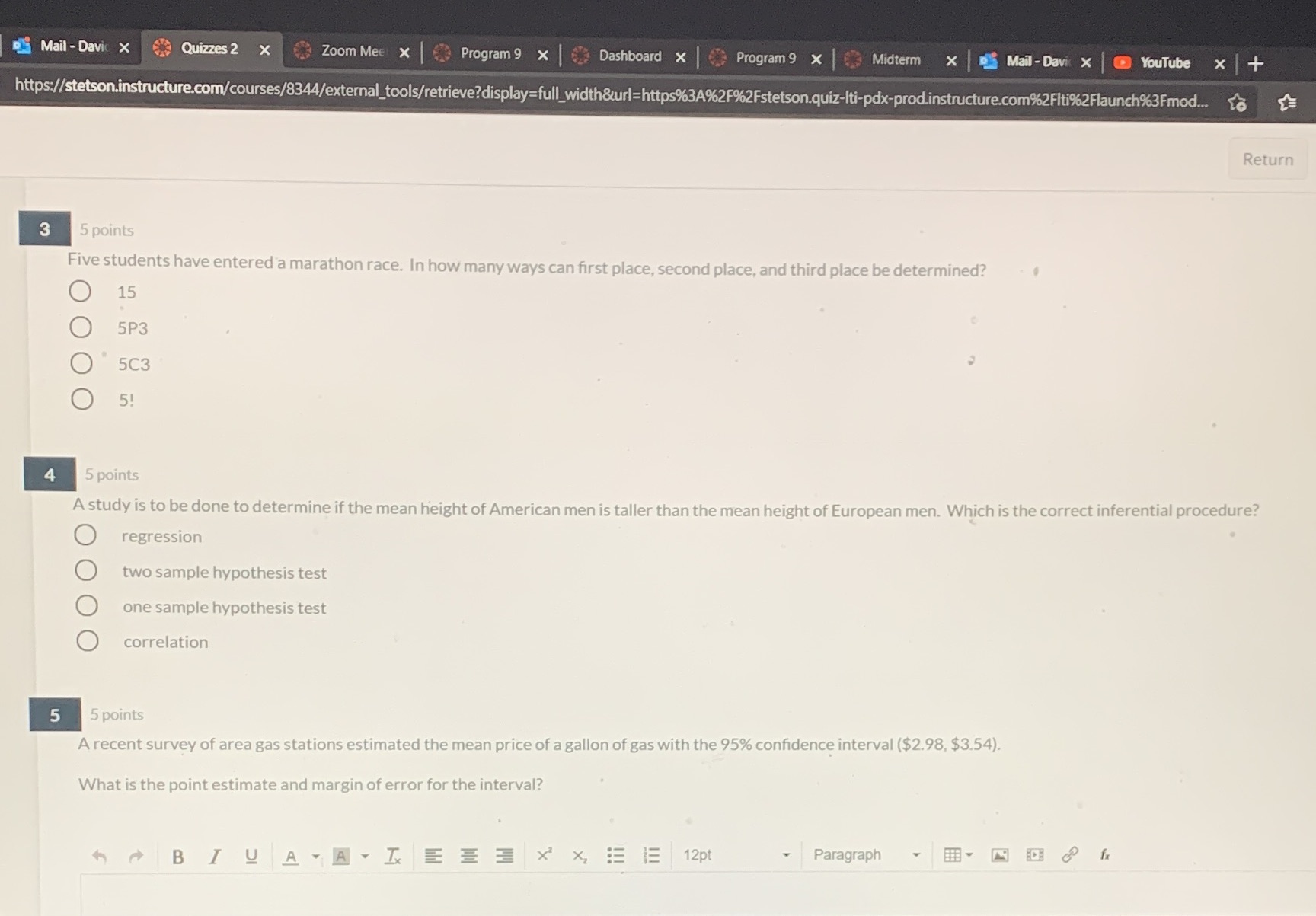 Mail - Davic X Quizzes 2 X Zoom Mee X Program