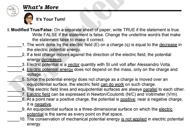 2 What I Have Learned Instructions: Supply the missing term/s in each