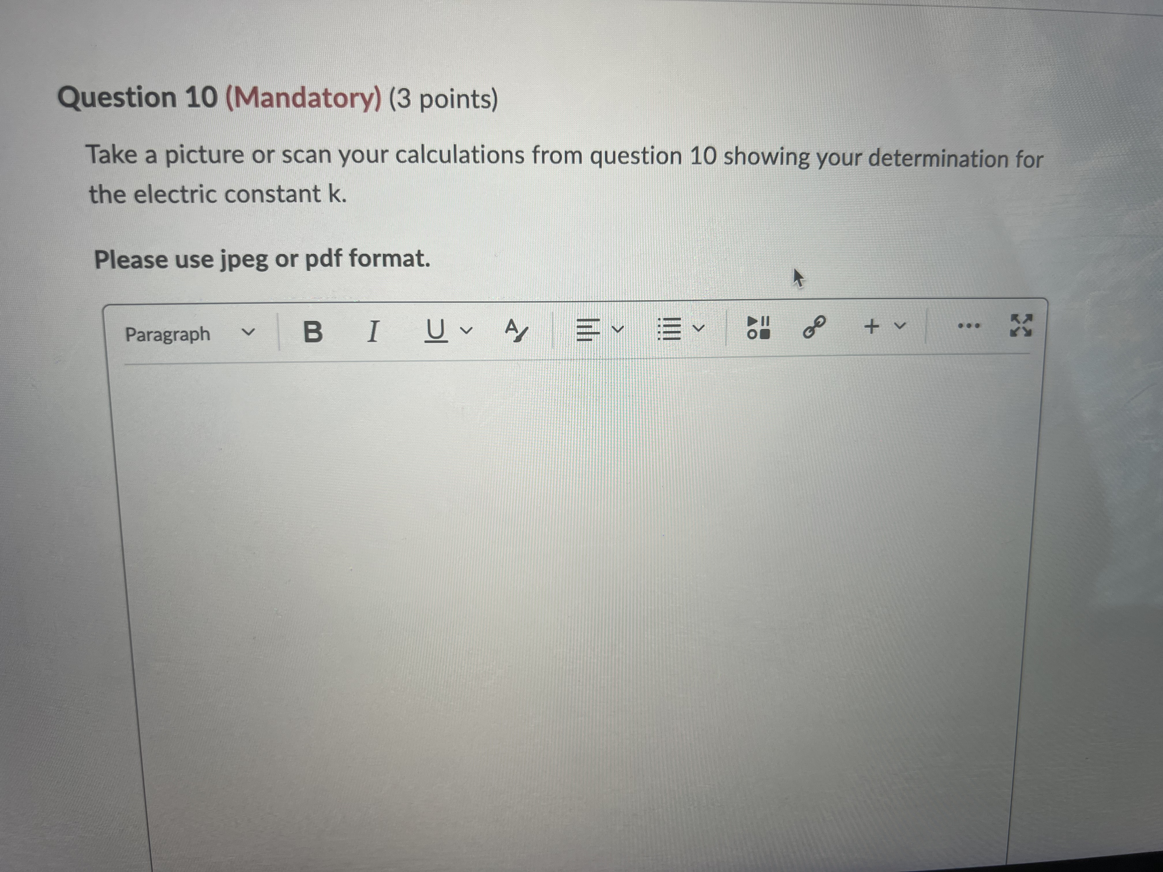 data support a linear relationship between charge and force? Explain. Paragraph v
