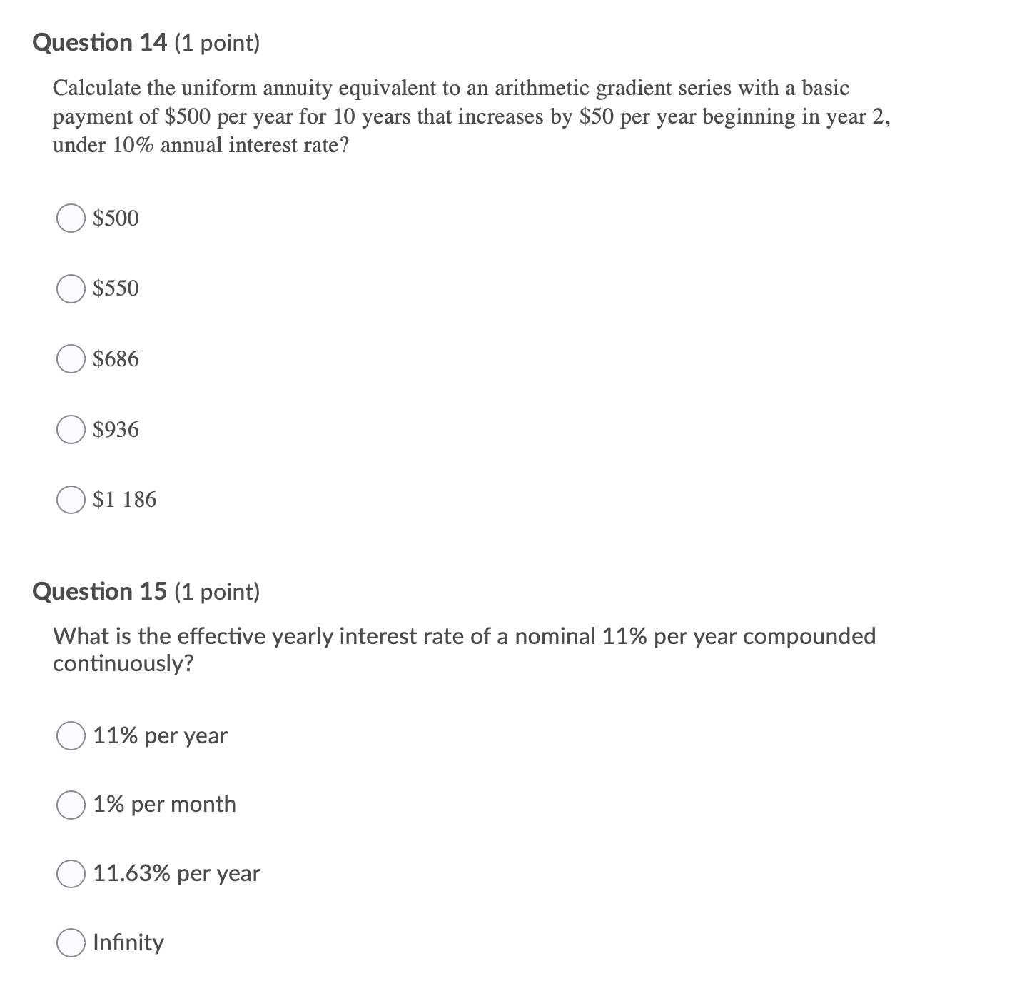 questions? Question 19 (1 point) Which of the following equations is correct