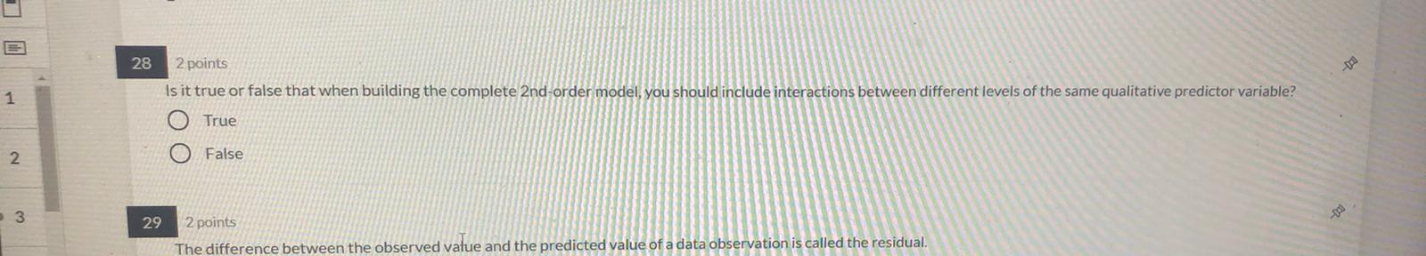 E 28 2 points 1 Is it true or false that