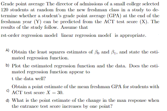 How can i use SAS to solve this problem ? Grade point