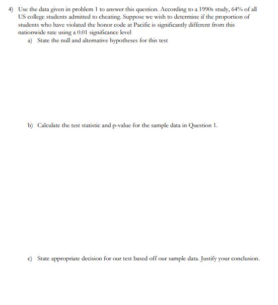 94% confidence interval for the proportion of all Pacific students who have
