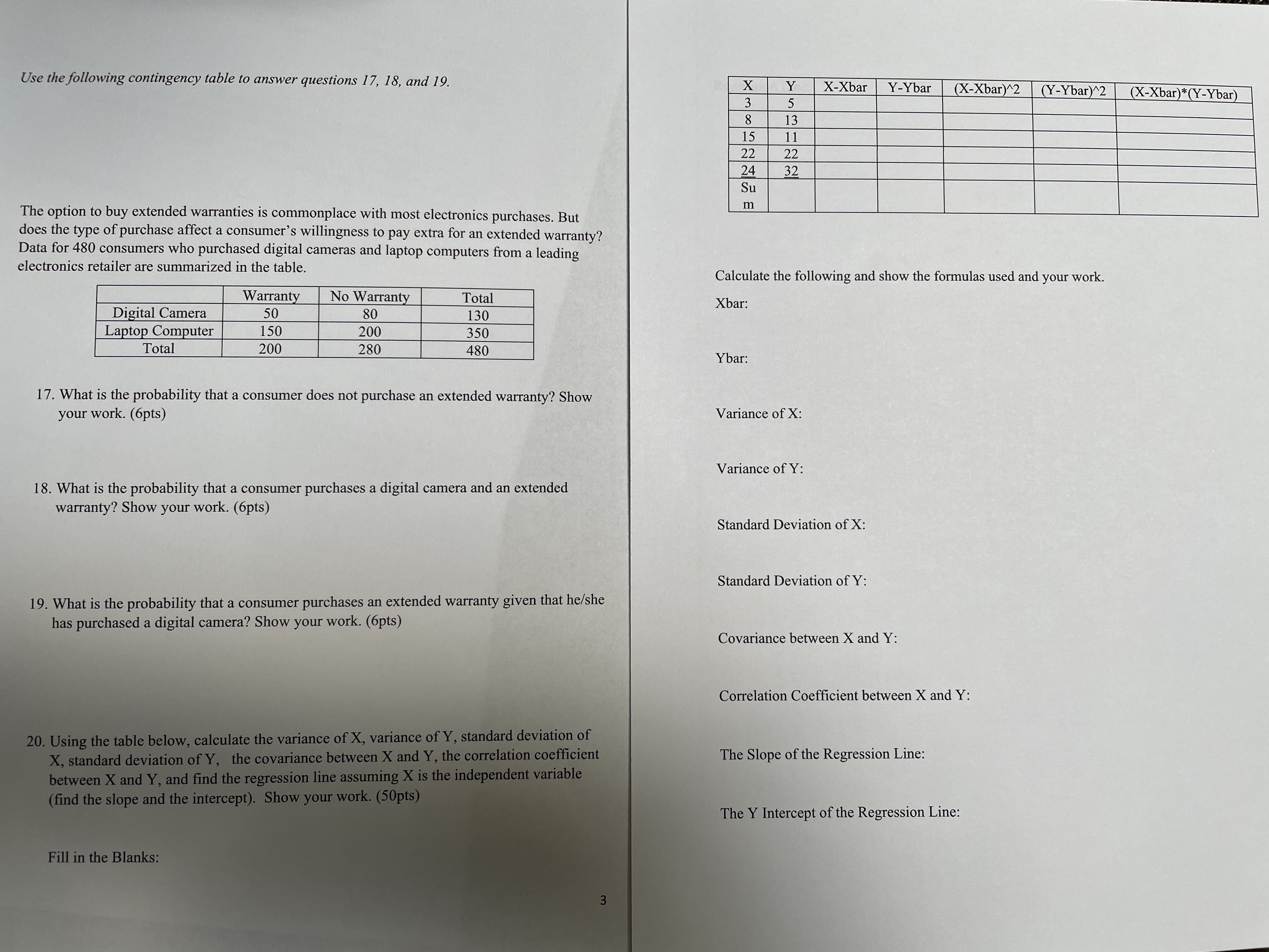solve the problems Use the following contingency table to answer questions 17,