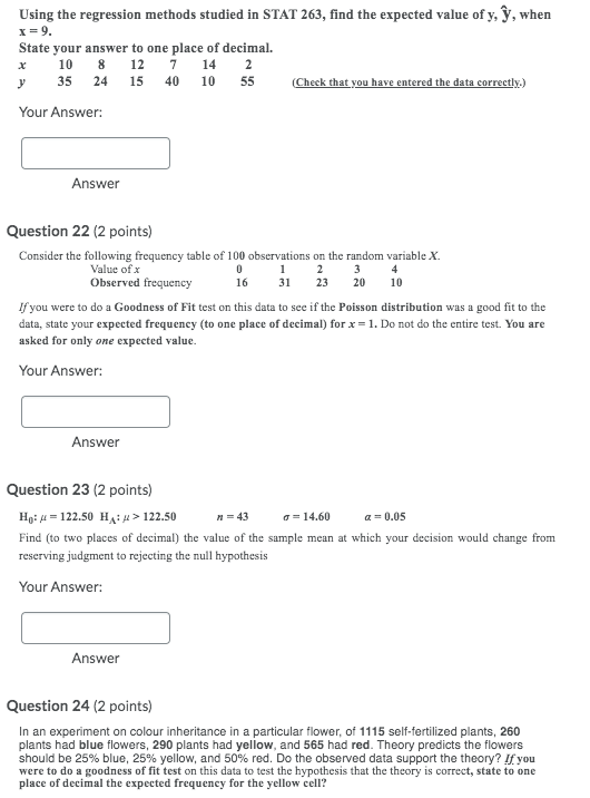 Five independent random samples, nj =5, n2 = 4, ng= 6, n5=