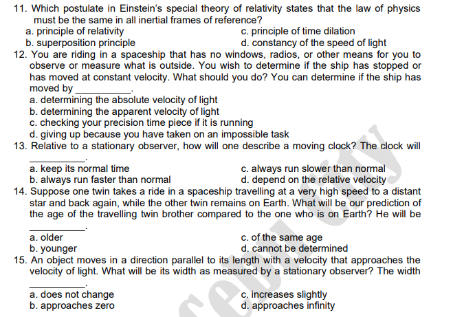 SOLUTIONS PLEASE. What I Know Instructions: Read each question and write the