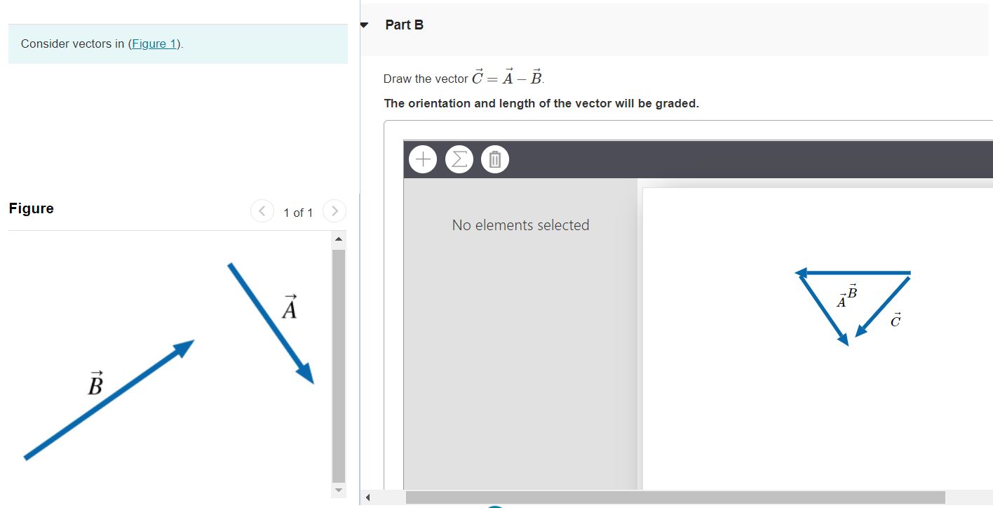 how do you solve this Part B Consider vectors in (Figure 1).