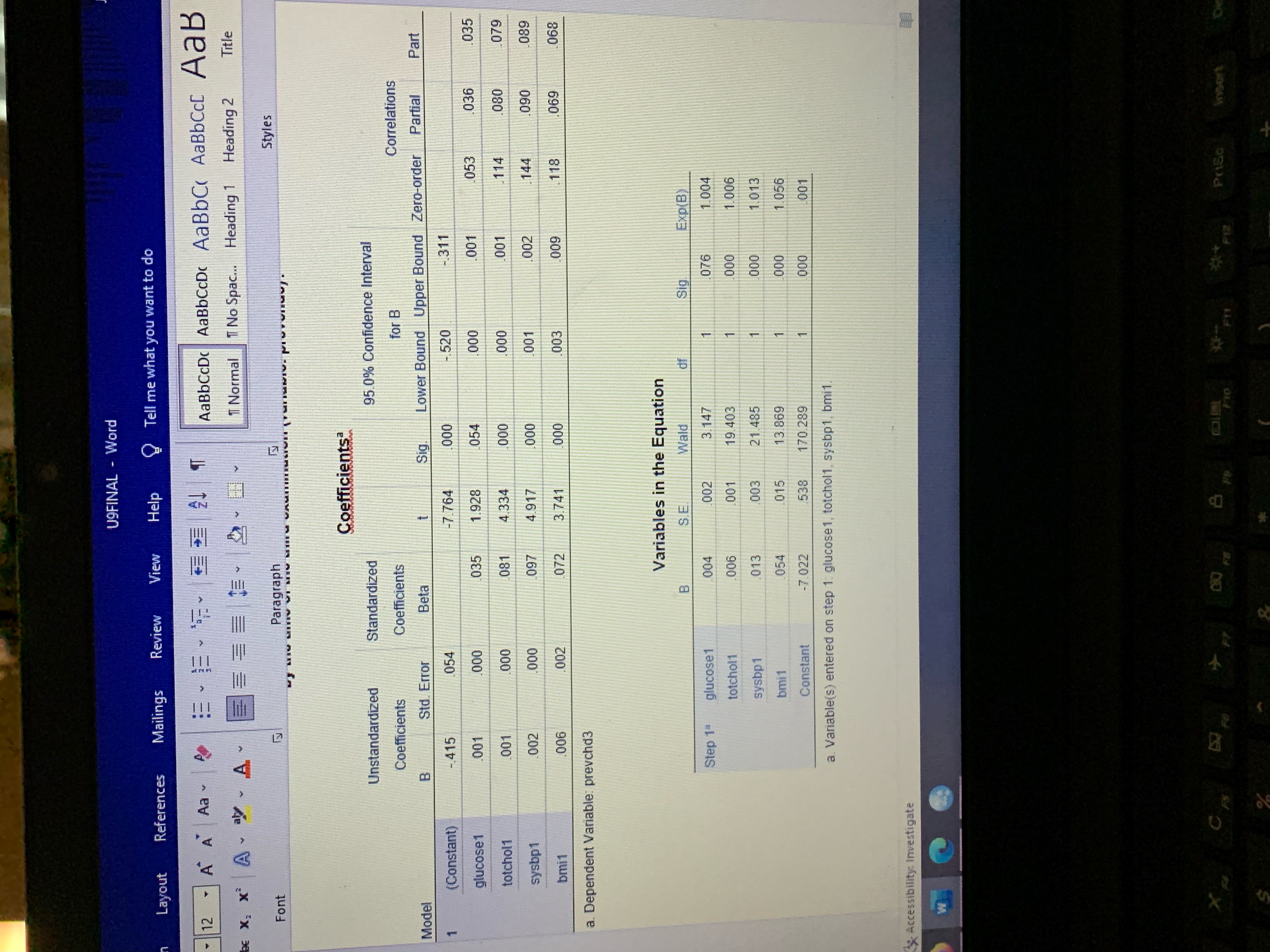 How do I interpret this data with respect to: How do baseline
