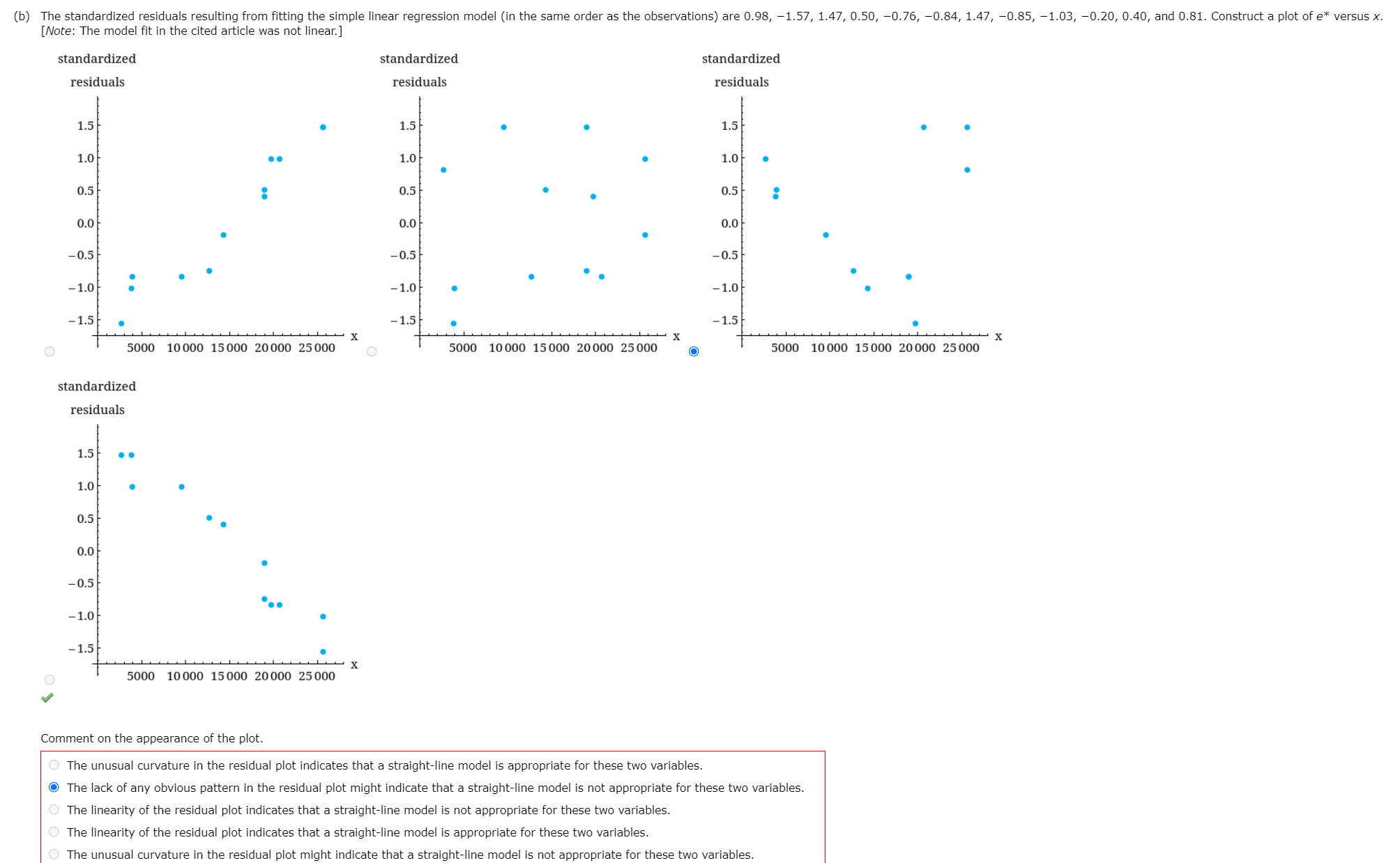 Hi, can someone help me with the last question (b) The standardized