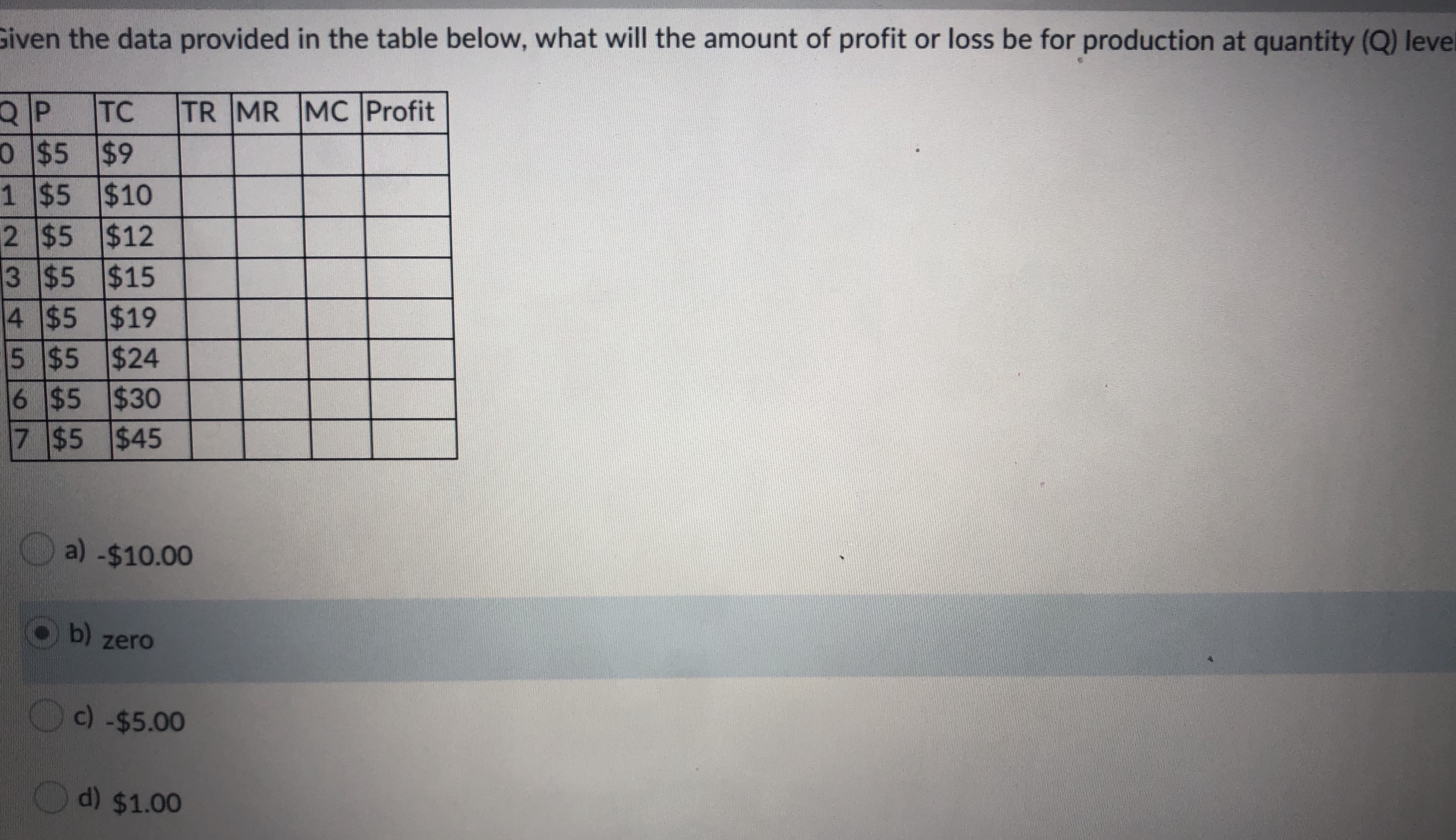 Can anyone help me with this question Given the data provided in