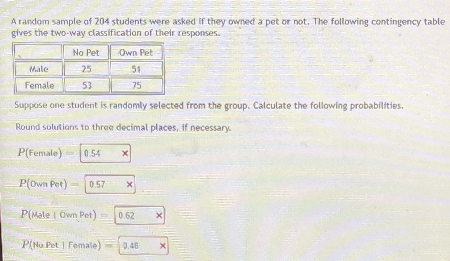HELP ! A random sample of 204 students were asked if they